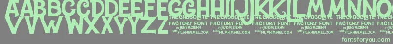 CharlieTheChocolateFactory Font – Green Fonts on Gray Background