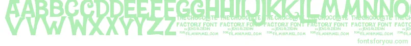 CharlieTheChocolateFactory Font – Green Fonts on White Background