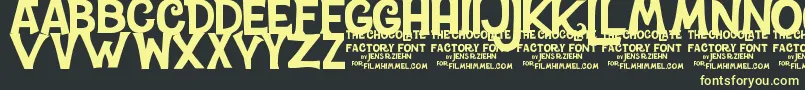 CharlieTheChocolateFactory Font – Yellow Fonts on Black Background