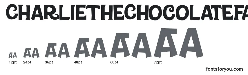 Размеры шрифта CharlieTheChocolateFactory