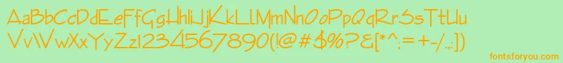 Envirod Font – Orange Fonts on Green Background