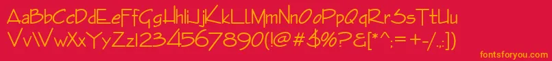 Envirod Font – Orange Fonts on Red Background