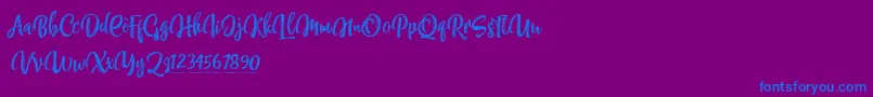 NettizenTrial Font – Blue Fonts on Purple Background
