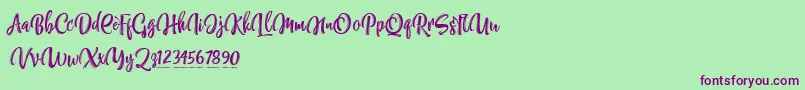 NettizenTrial Font – Purple Fonts on Green Background
