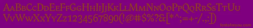 BiblonScOt Font – Brown Fonts on Purple Background