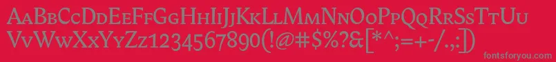 BiblonScOt Font – Gray Fonts on Red Background