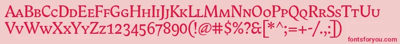 BiblonScOt Font – Red Fonts on Pink Background