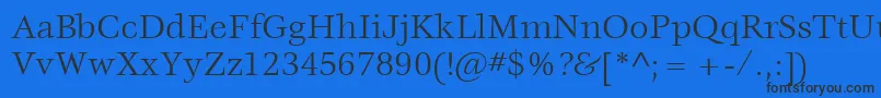 ItcVeljovicLtBook Font – Black Fonts on Blue Background