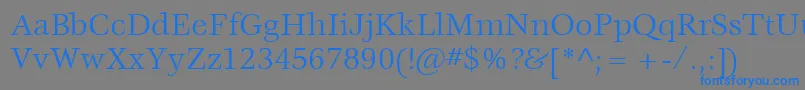 ItcVeljovicLtBook Font – Blue Fonts on Gray Background