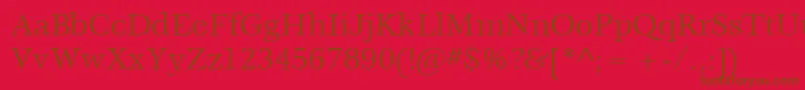 ItcVeljovicLtBook Font – Brown Fonts on Red Background