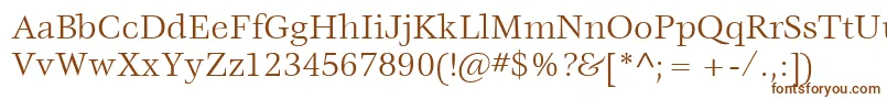 ItcVeljovicLtBook Font – Brown Fonts on White Background
