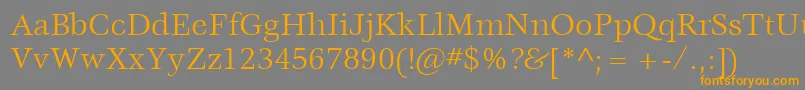 ItcVeljovicLtBook Font – Orange Fonts on Gray Background