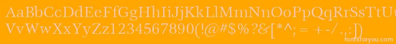 ItcVeljovicLtBook Font – Pink Fonts on Orange Background