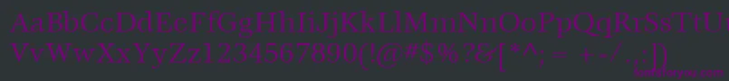 ItcVeljovicLtBook Font – Purple Fonts on Black Background