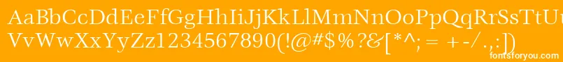 ItcVeljovicLtBook Font – White Fonts on Orange Background