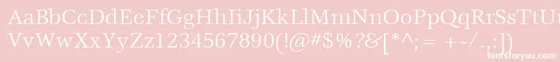 ItcVeljovicLtBook Font – White Fonts on Pink Background
