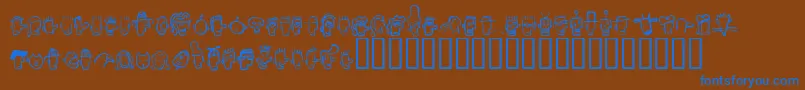 Fonth Font – Blue Fonts on Brown Background