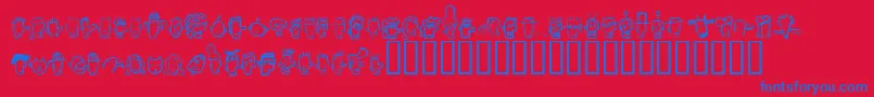 Fonth Font – Blue Fonts on Red Background