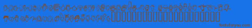 Fonth Font – Brown Fonts on Blue Background
