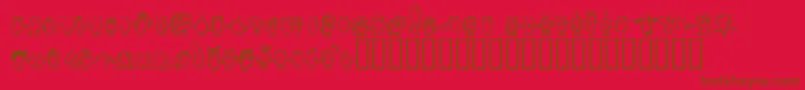 Fonth Font – Brown Fonts on Red Background