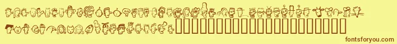 Fonth Font – Brown Fonts on Yellow Background