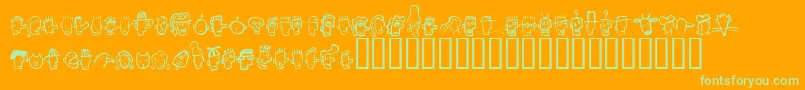 Fonth Font – Green Fonts on Orange Background