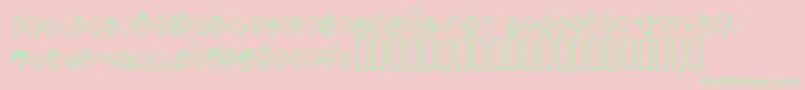 Fonth Font – Green Fonts on Pink Background