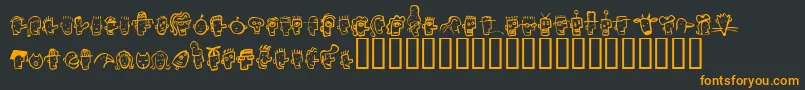 Fonth Font – Orange Fonts on Black Background