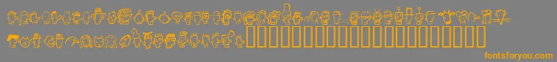 Fonth Font – Orange Fonts on Gray Background