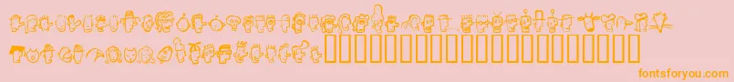 Fonth Font – Orange Fonts on Pink Background