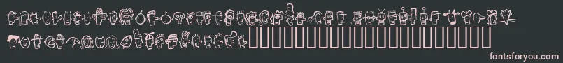 Fonth Font – Pink Fonts on Black Background
