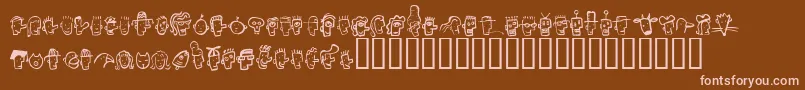 Fonth Font – Pink Fonts on Brown Background