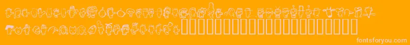 Fonth Font – Pink Fonts on Orange Background