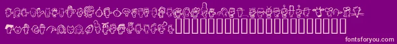 Fonth Font – Pink Fonts on Purple Background