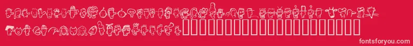 Fonth Font – Pink Fonts on Red Background