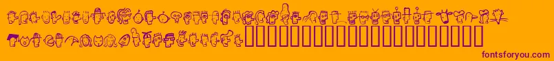 Fonth Font – Purple Fonts on Orange Background