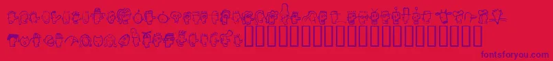 Fonth Font – Purple Fonts on Red Background
