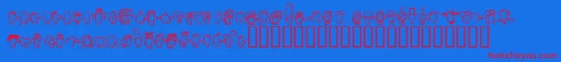fuente Fonth – Fuentes Rojas Sobre Fondo Azul