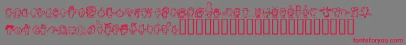 Fonth Font – Red Fonts on Gray Background