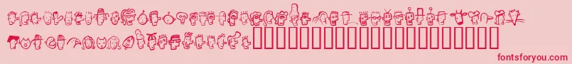 Fonth Font – Red Fonts on Pink Background