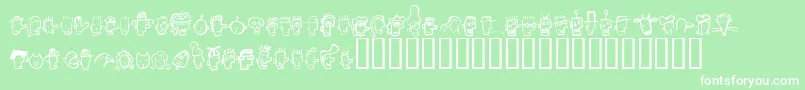 Fonth Font – White Fonts on Green Background
