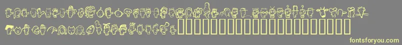 Fonth Font – Yellow Fonts on Gray Background