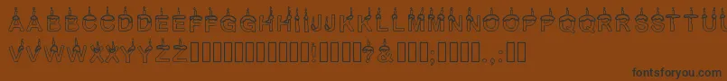 Timetoparty Font – Black Fonts on Brown Background