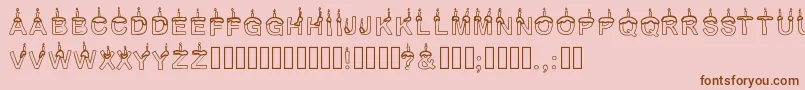 Timetoparty Font – Brown Fonts on Pink Background