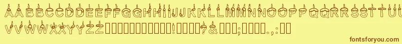 Timetoparty Font – Brown Fonts on Yellow Background