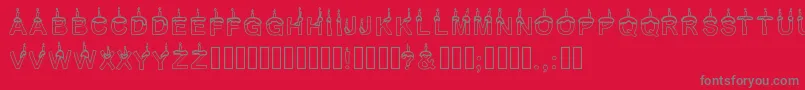 Timetoparty Font – Gray Fonts on Red Background