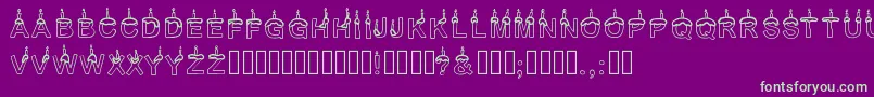 Timetoparty Font – Green Fonts on Purple Background