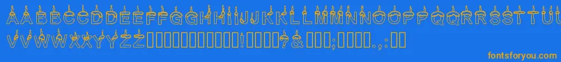 Timetoparty Font – Orange Fonts on Blue Background