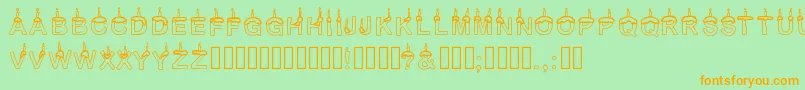 Timetoparty Font – Orange Fonts on Green Background
