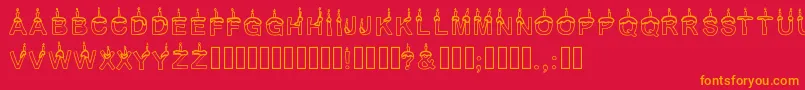 Timetoparty Font – Orange Fonts on Red Background